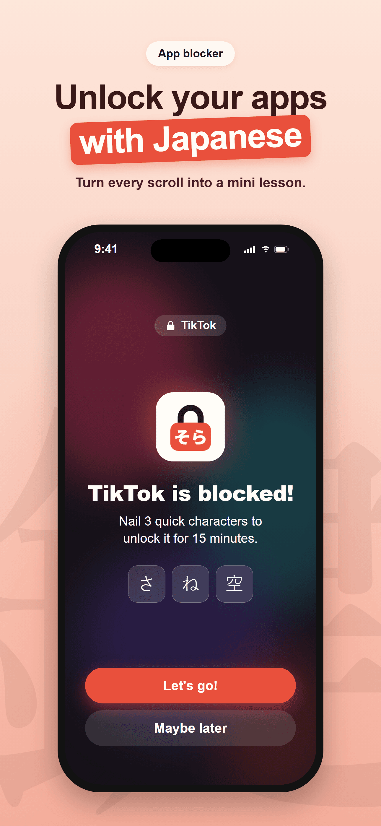 TikTok is blocked: nail 3 quick characters to unlock it for 15 minutes